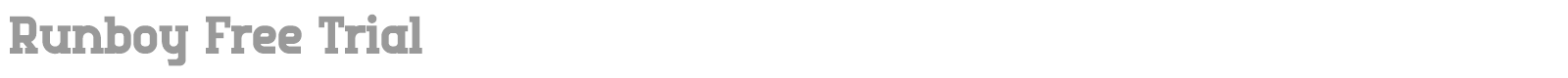 Runboy font preview